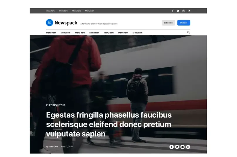 Así se hace una portada con Newspack, el CMS creado por Automatic y Google 1 HomePage con Newspack (Automatic)