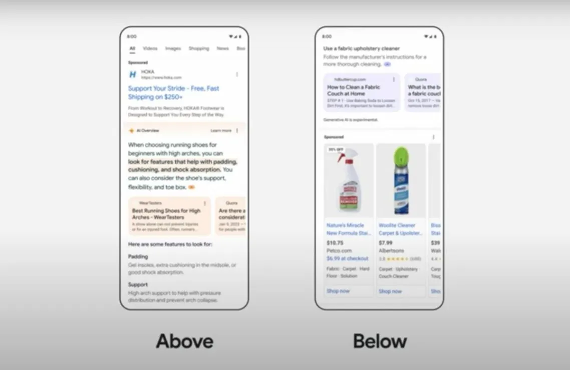 Google planea poner publicidad dentro de AI Overviews para monetizar con anuncios los resúmenes de sus chats 2 Anuncios patrocinados en AI OVerviews