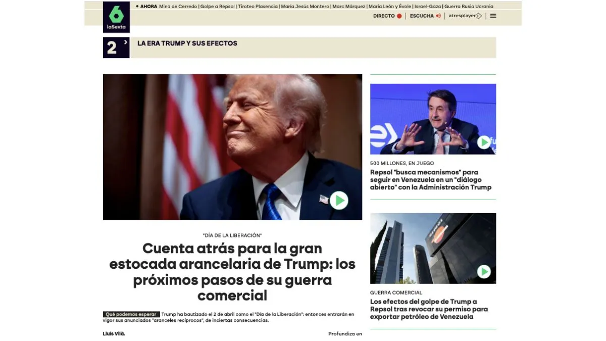LaSexta apuesta por una portada finita contra el scroll interminable.