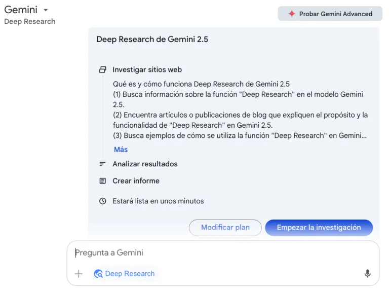 Ya puedes usar gratis Deep Research con Gemini 2.5 Pro. La IA de Google investiga por ti. Necesitas sólo esto 74 Ya puedes usar gratis Deep Research con Gemini 2.5 Pro. La IA de Google investiga por ti. Necesitas sólo esto