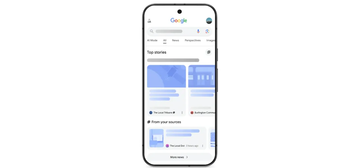 Google anuncia cambios en el carrusel de noticias 2 Prefered Sources se despliega en test en las Top Stories de Google.
