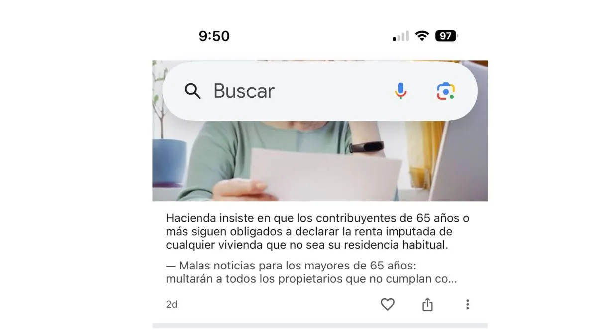Nouvelle interface Google Discover sur Android