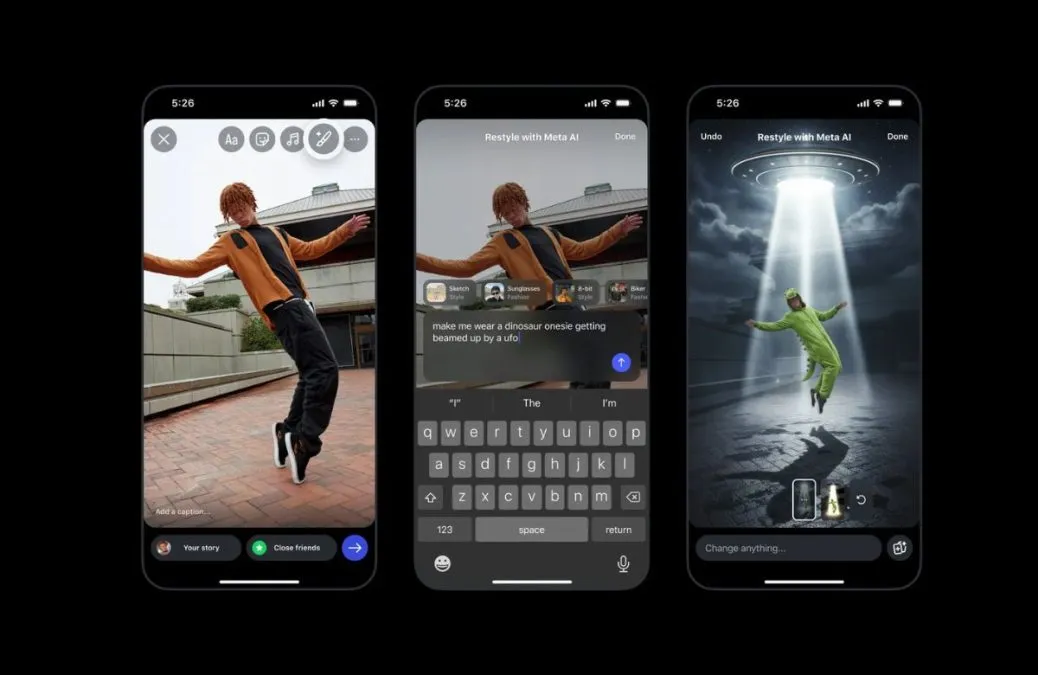Restyle. Así podrás cambiar con IA las Stories de INSTAGRAM 1 Instagram incorpora IA en ReStyle para las Stories