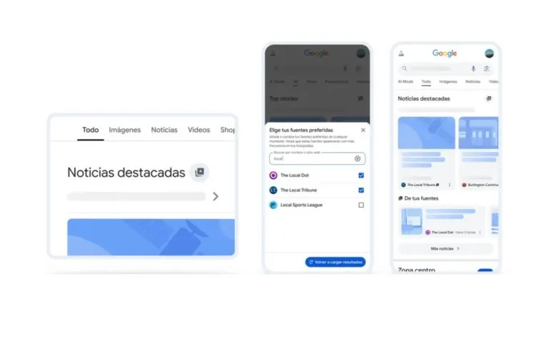 Google lanza Fuentes Preferidas en España. Foto: Google