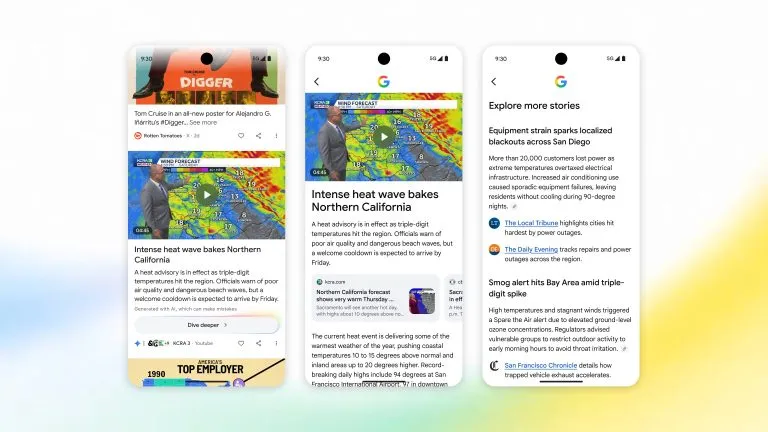 Dive Deeper llega a Google Discover. Se avecina un apocalipsis. Foto: Google